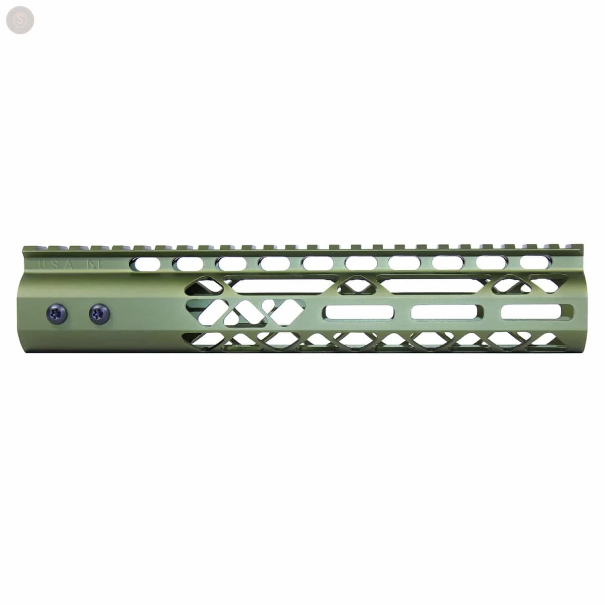 AR-15 10" M-LOK Free-Float Handguard with Monolithic Top Rail (Anodized Green)