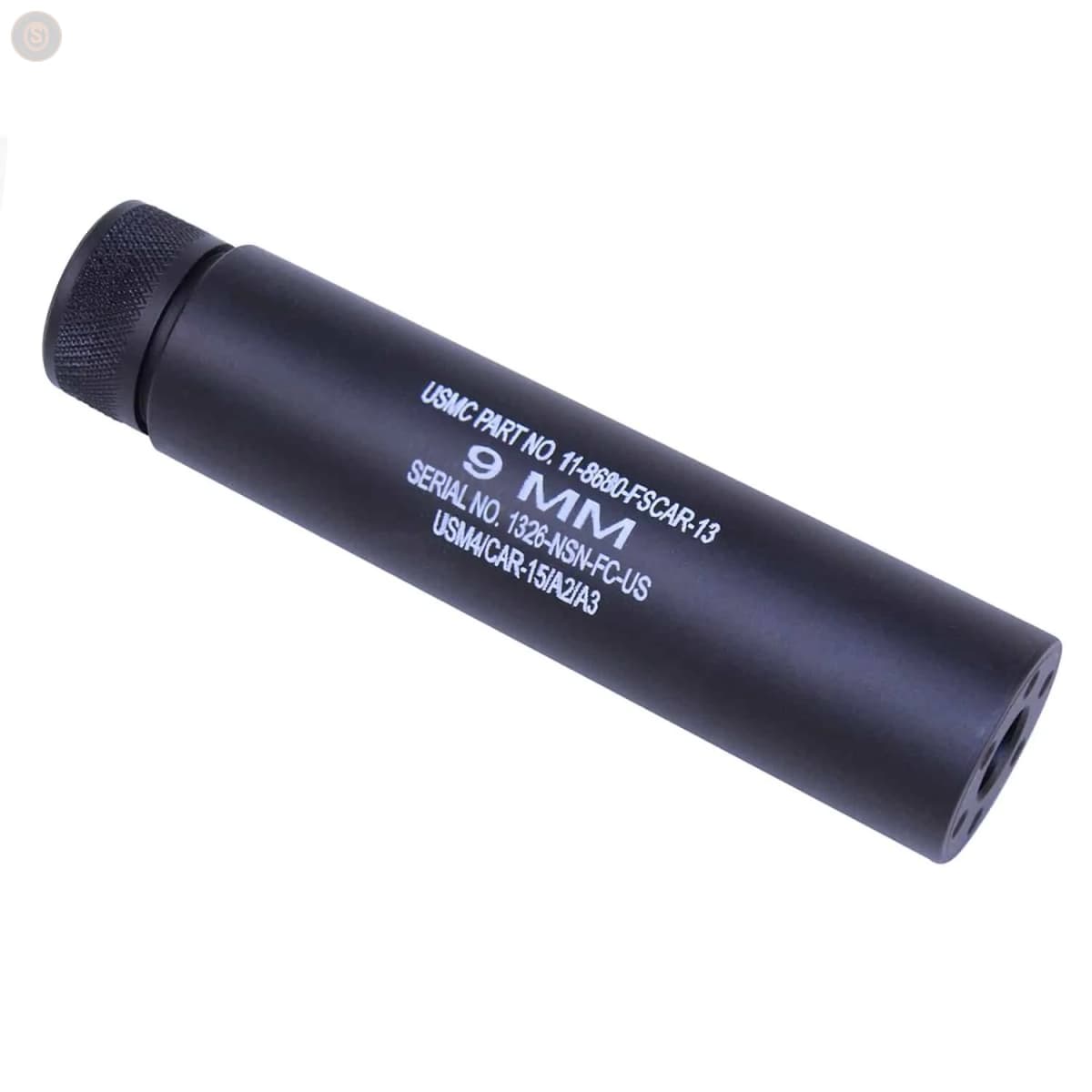AR-15 5.5″ Barrel Shroud (9mm) (1/2×28) (Anodized Black) (Laser Engraved)