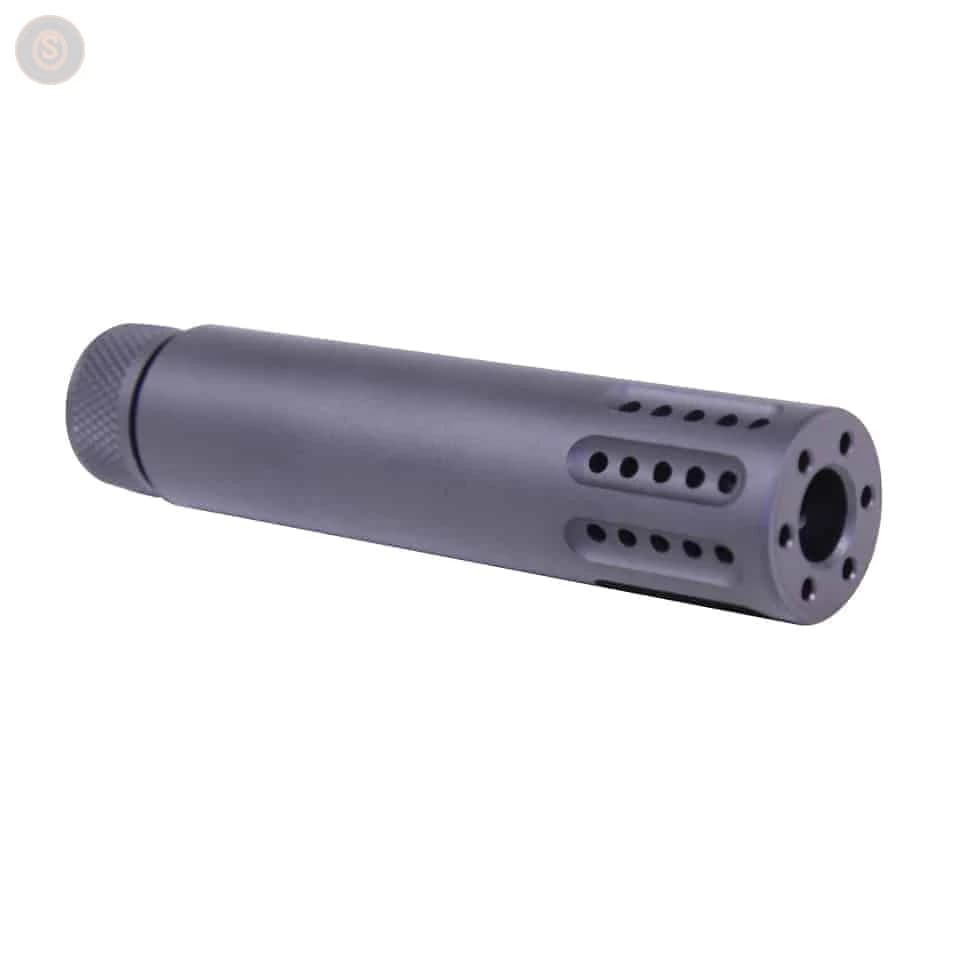 AR-15 Cal Slip-Over Barrel Shroud w/Multi-Port Muzzle Brake (Anodized Black)