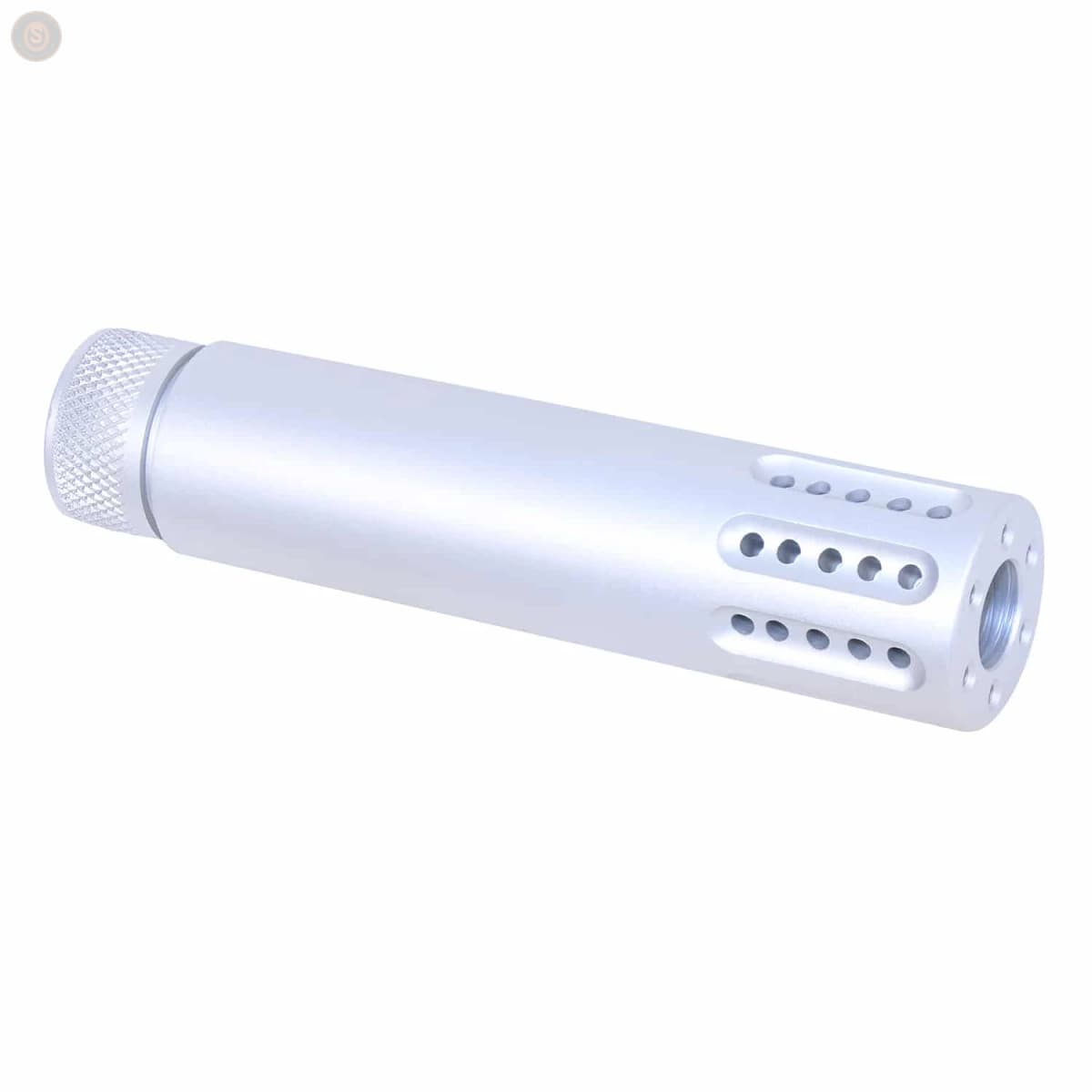 AR-15 Cal Slip-Over Barrel Shroud w/Multi-Port Muzzle Brake (Anodized Clear)