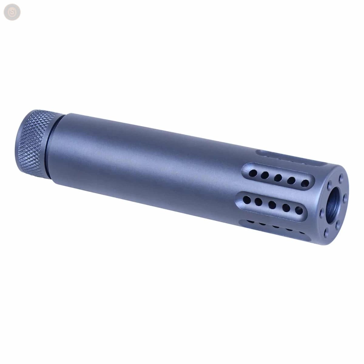 AR-15 Cal Slip-Over Barrel Shroud w/Multi-Port Muzzle Brake (Anodized Grey)