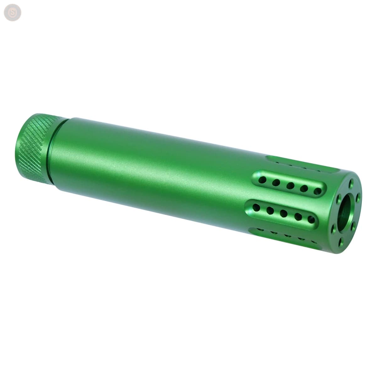 AR-15 Cal Slip-Over Barrel Shroud w/Multi-Port Muzzle Brake (Anodized Irish Green)