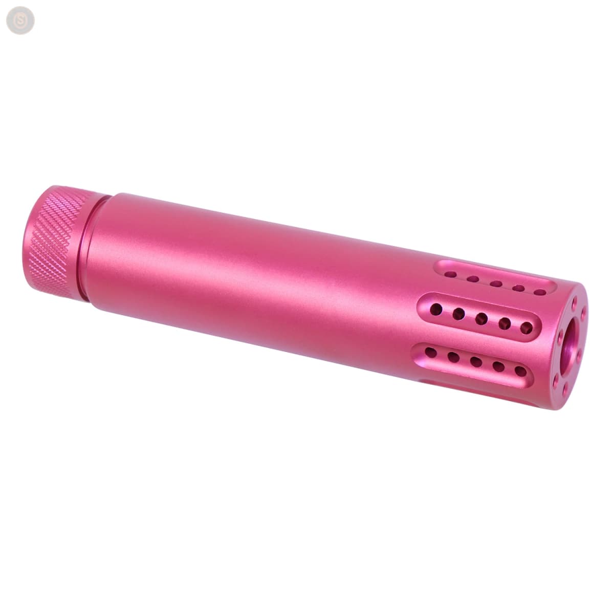 AR-15 Cal Slip-Over Barrel Shroud w/Multi-Port Muzzle Brake (Anodized Pink)