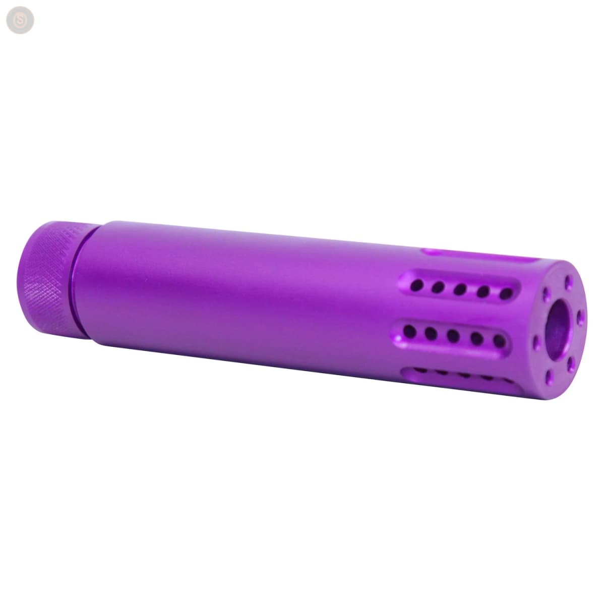 AR-15 Cal Slip-Over Barrel Shroud w/Multi-Port Muzzle Brake (Anodized Purple)