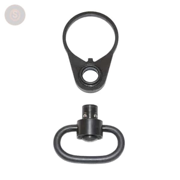 AR-15 Buffer Tube End Plate for QD Single-Point Sling with Swivel