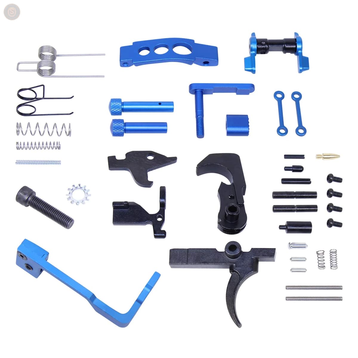 AR-15 Enhanced Lower Parts Kit w/Upgrades (Anodized Blue)