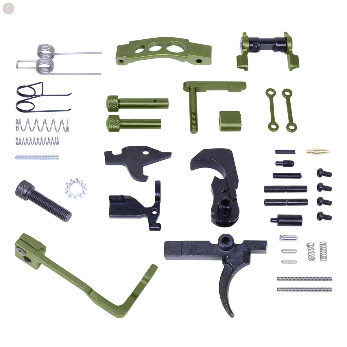 AR-15 Enhanced Lower Parts Kit w/Upgrades (Anodized Green)