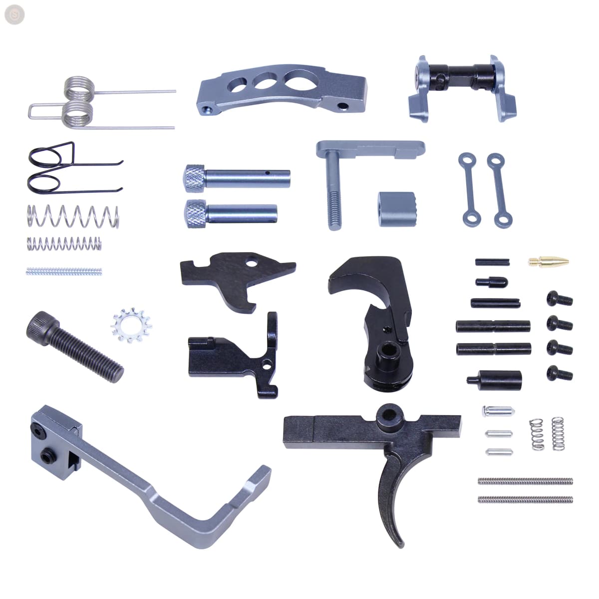 AR-15 Enhanced Lower Parts Kit w/Upgrades (Anodized Grey)