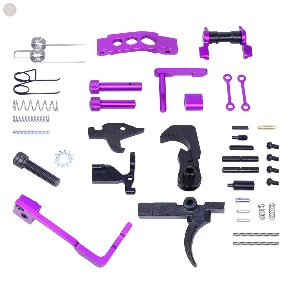 AR-15 Enhanced Lower Parts Kit w/Upgrades (Anodized Purple)