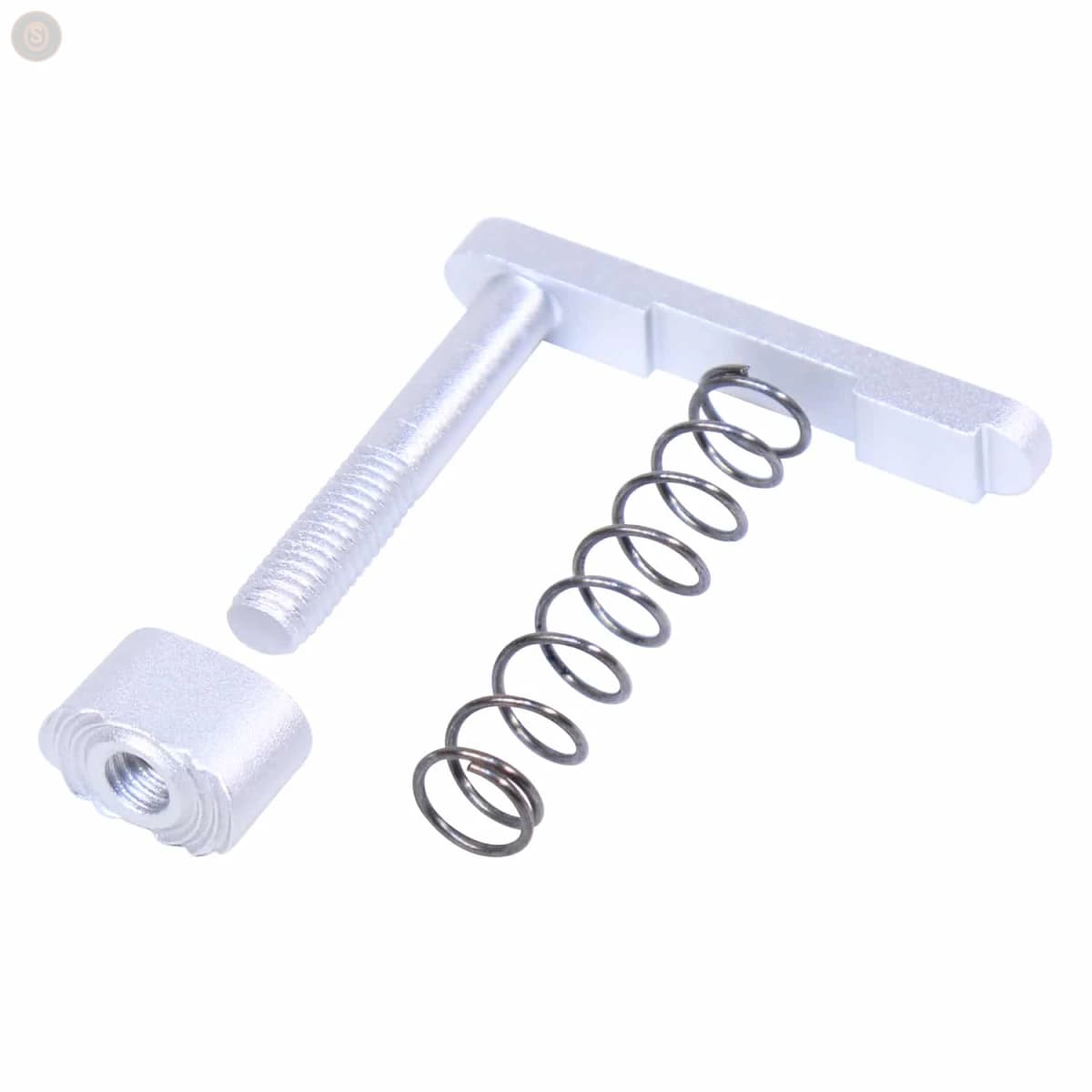 AR-15 Mag Catch Assembly w/Extended Mag Button (Anodized Clear)