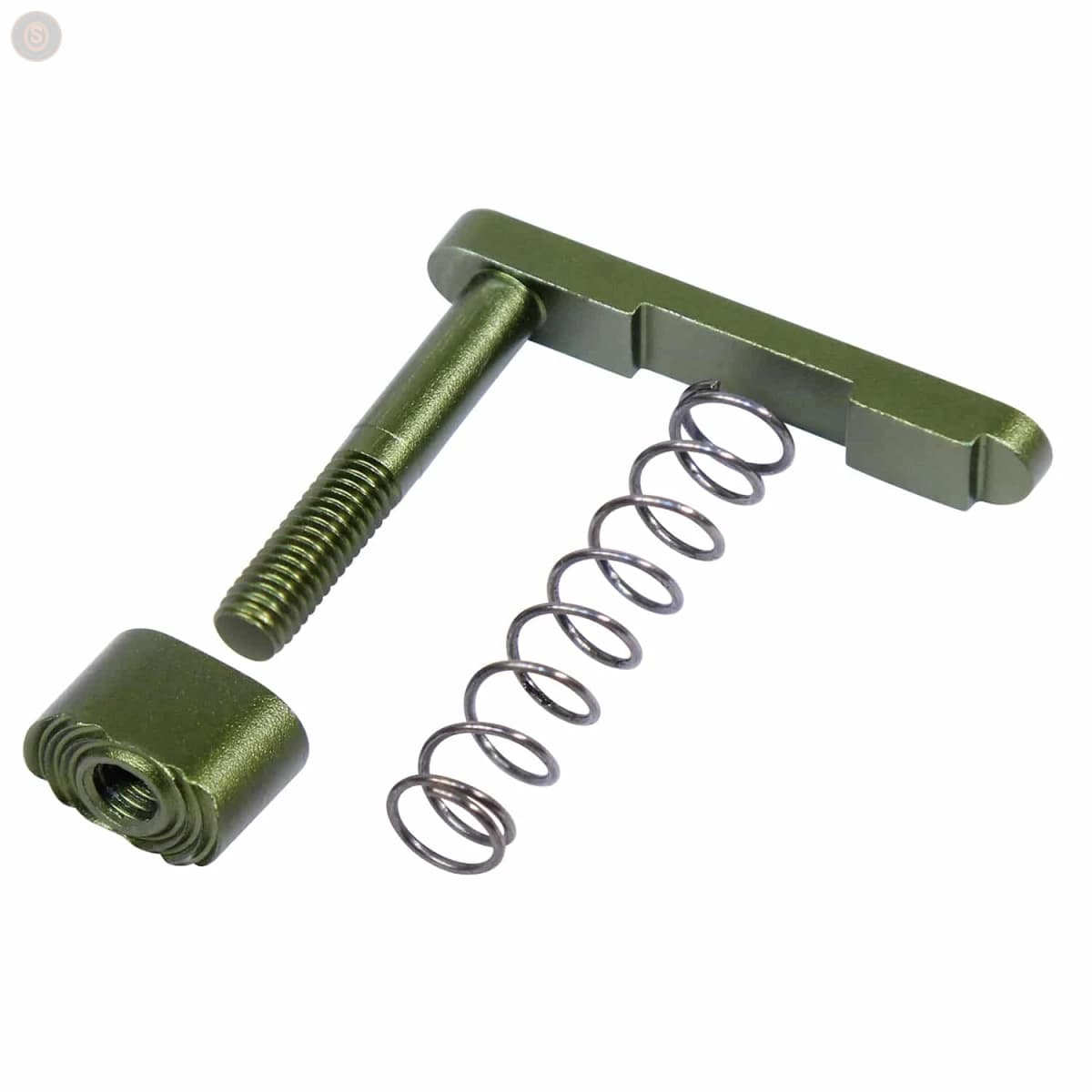 AR-15 Mag Catch Assembly w/Extended Mag Button (Anodized Green)