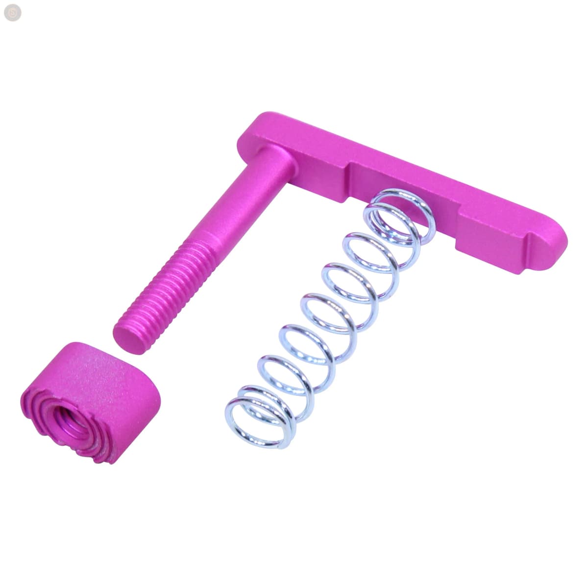AR-15 Mag Catch Assembly w/Extended Mag Button (Anodized Pink)