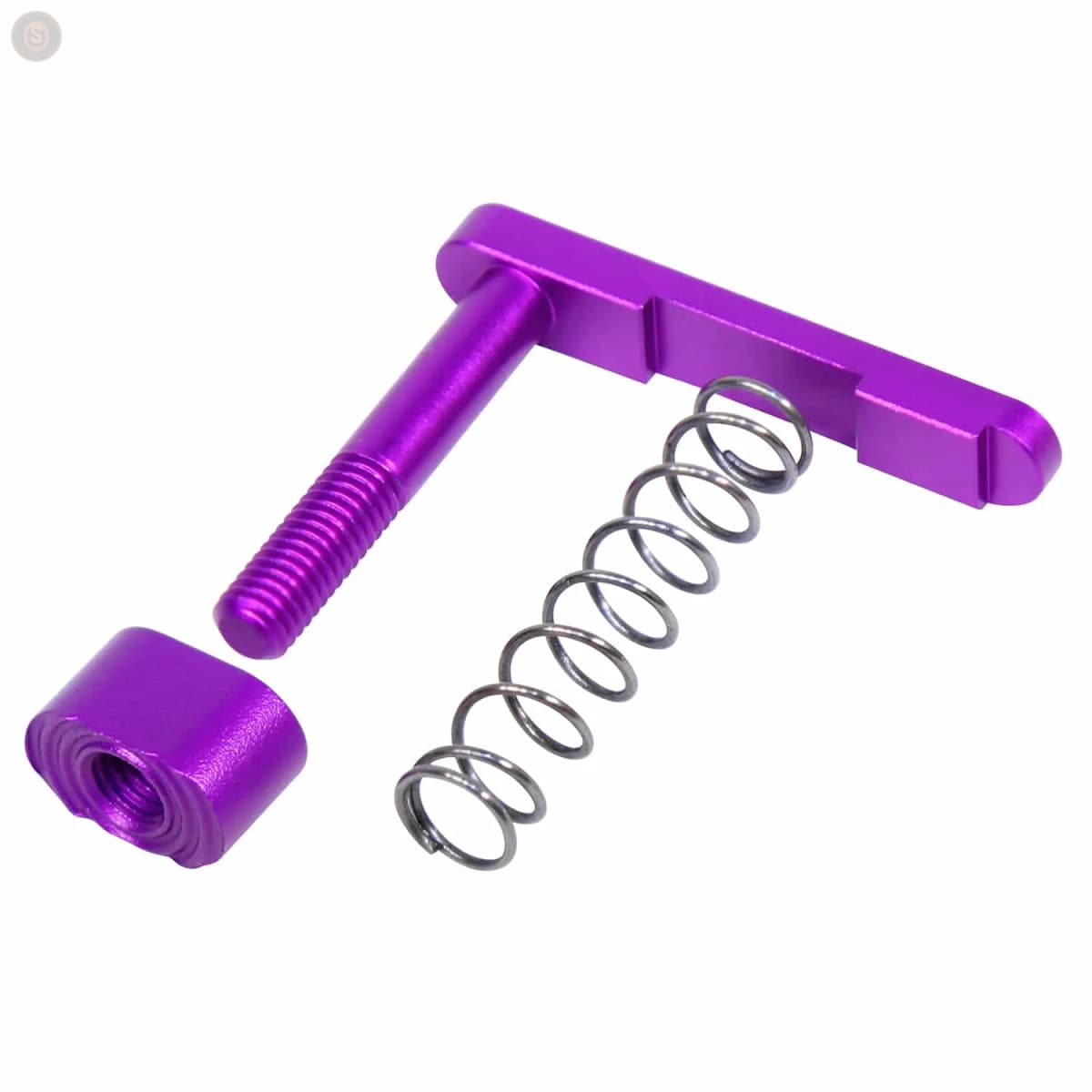 AR-15 Mag Catch Assembly w/Extended Mag Button (Anodized Purple)