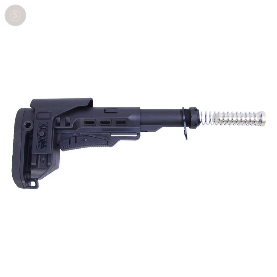 AR-15 Collapsible Carbine Stock with Adjustable Cheek Riser