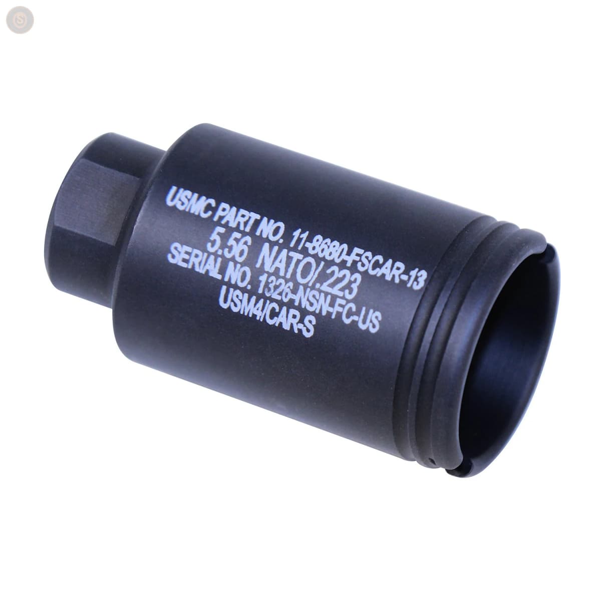 AR-15 Micro Slim Flash Can (Anodized Black) (Laser Engraved)