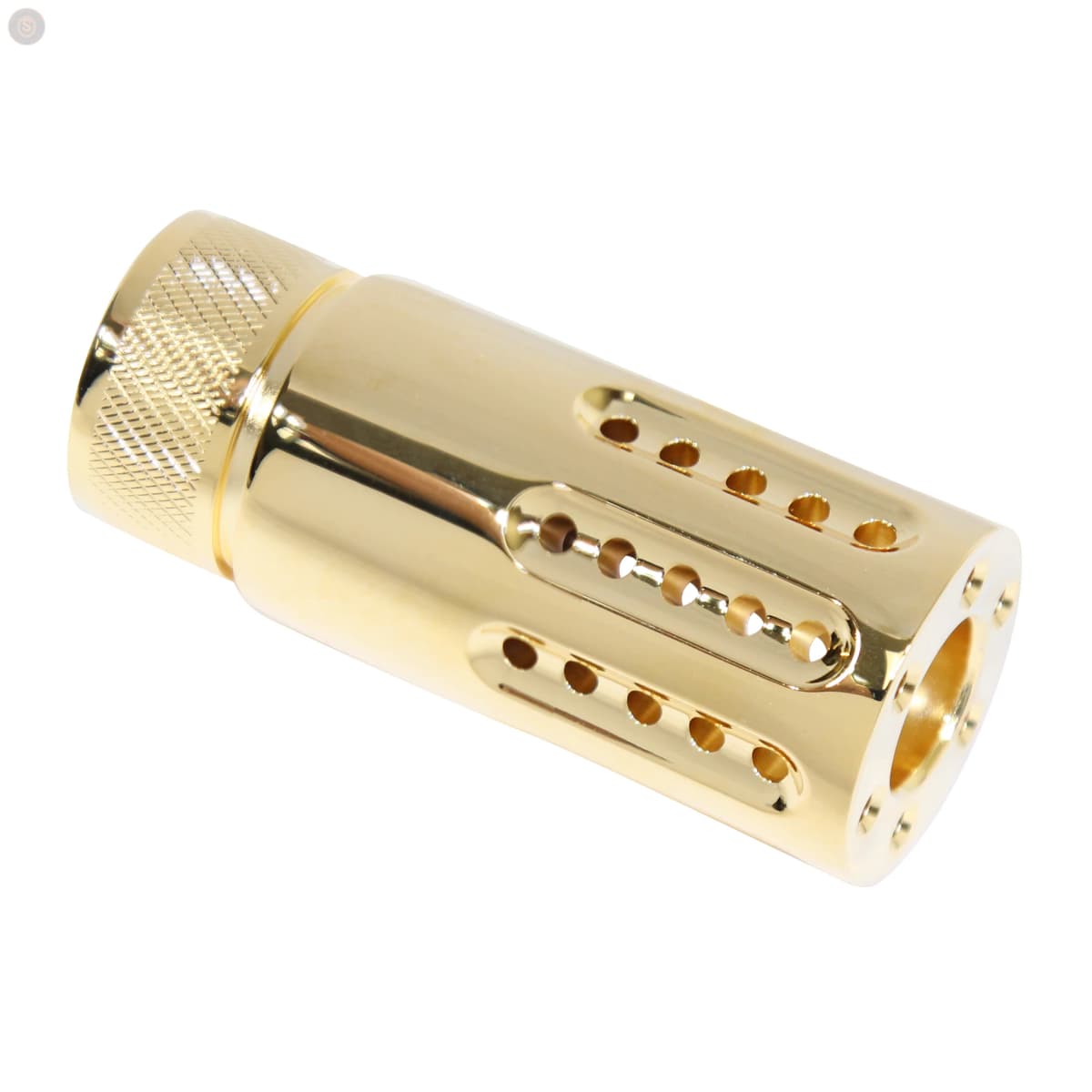 AR-15 Micro Slip-Over Barrel Shroud w/Multi-Port Muzzle Brake (24K Gold Plated)
