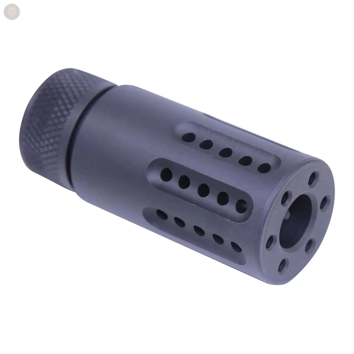 AR-15 Micro Slip-Over Barrel Shroud w/Multi-Port Muzzle Brake (Anodized Black)