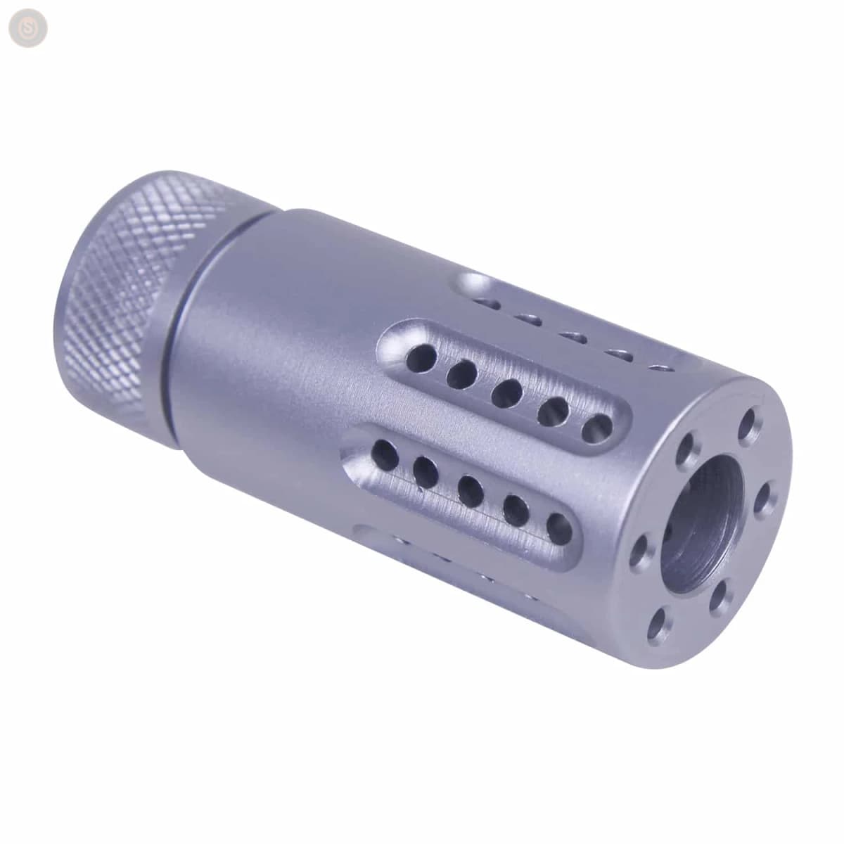 AR-15 Micro Slip-Over Barrel Shroud w/Multi-Port Muzzle Brake (Anodized Grey)