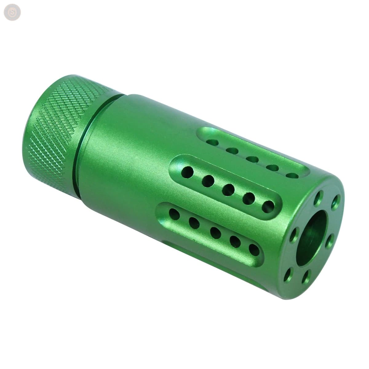 AR-15 Micro Slip-Over Barrel Shroud w/Multi-Port Muzzle Brake (Anodized Irish Green)