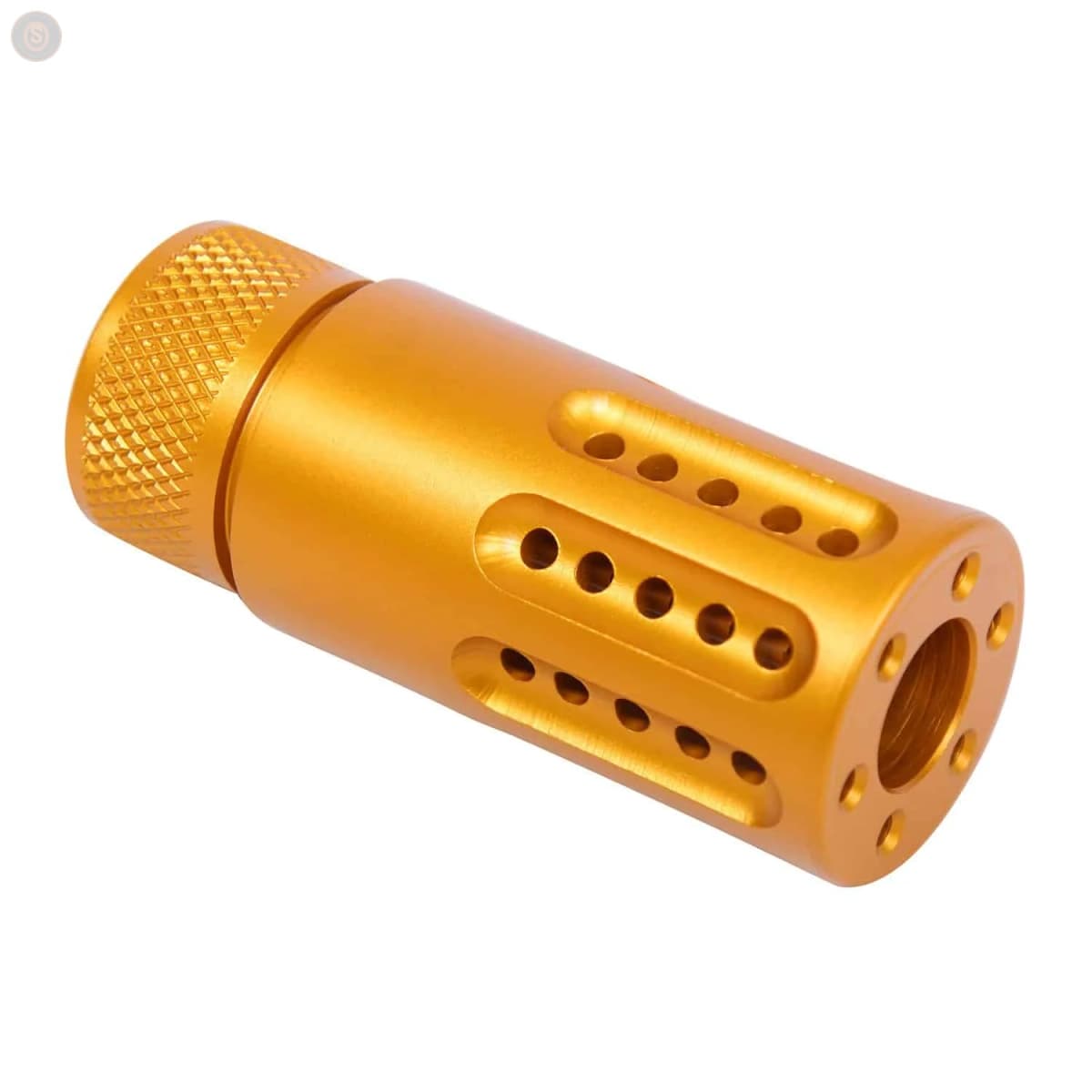 AR-15 Micro Slip-Over Barrel Shroud w/Multi-Port Muzzle Brake (Anodized Orange)