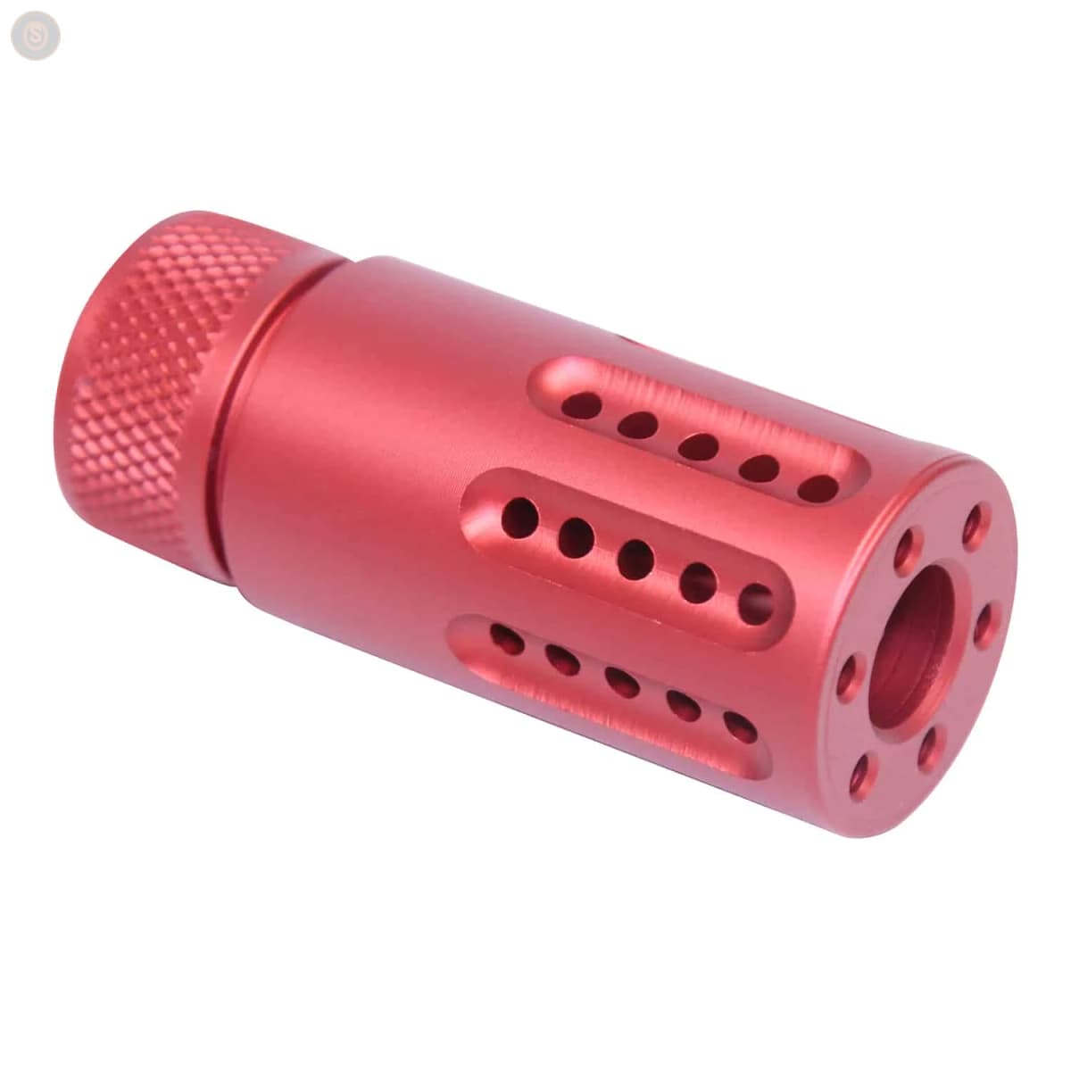 AR-15 Micro Slip-Over Barrel Shroud w/Multi-Port Muzzle Brake (Anodized Red)