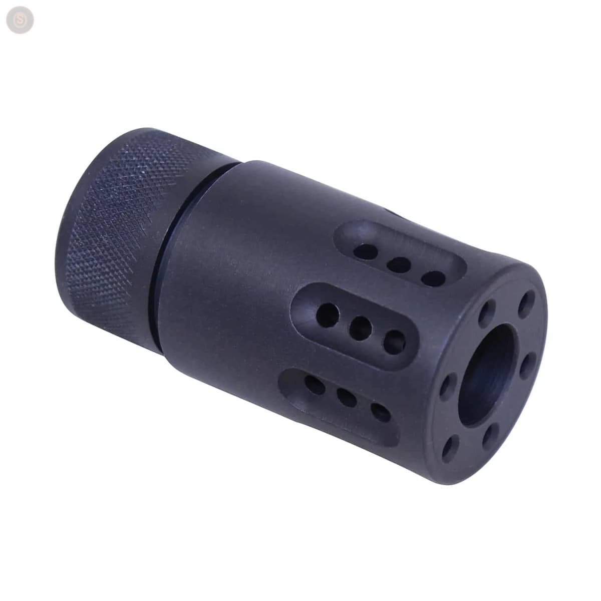AR-15 Mini Slip-Over Barrel Shroud w/Multi-Port Muzzle Brake (Anodized Black)