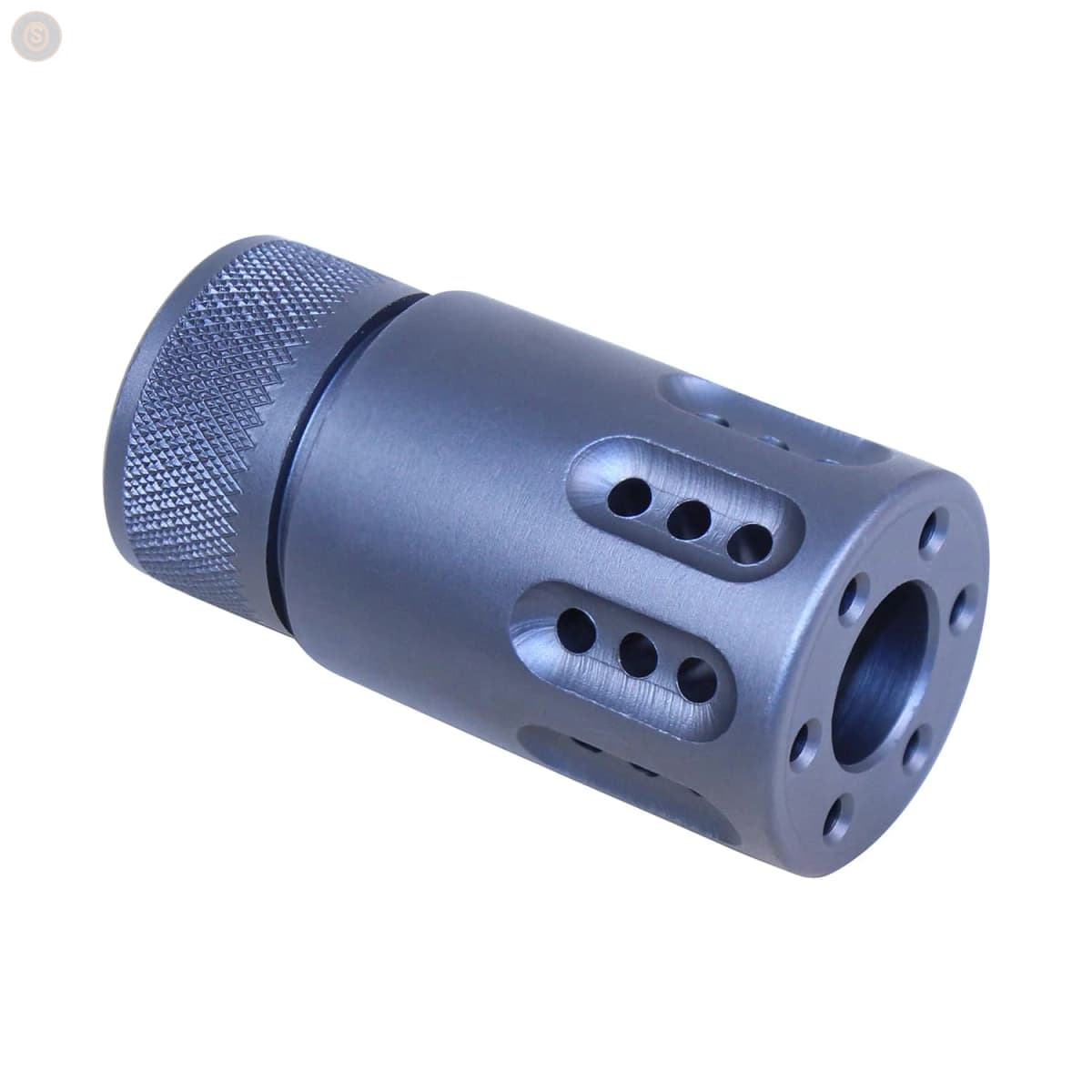AR-15 Mini Slip-Over Barrel Shroud w/Multi-Port Muzzle Brake (Anodized Grey)
