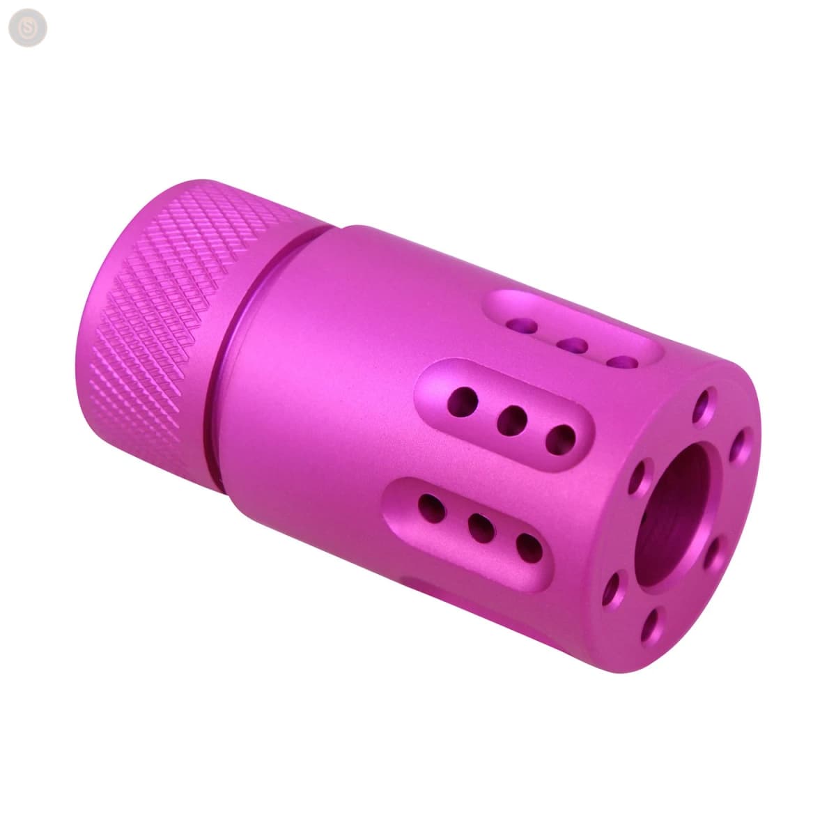 AR-15 Mini Slip-Over Barrel Shroud w/Multi-Port Muzzle Brake (Anodized Pink)