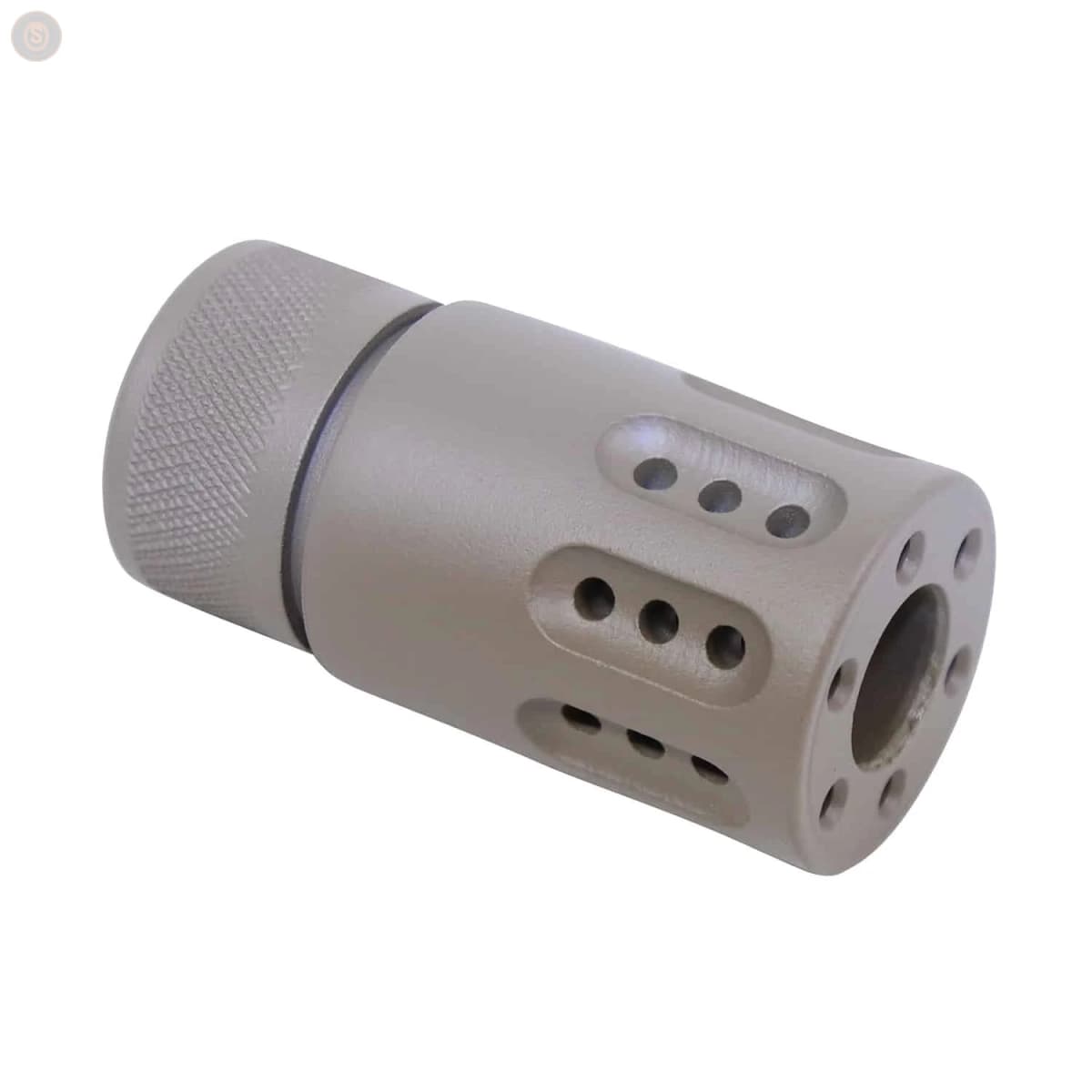 AR-15 Mini Slip-Over Barrel Shroud w/Multi-Port Muzzle Brake (Flat Dark Earth)