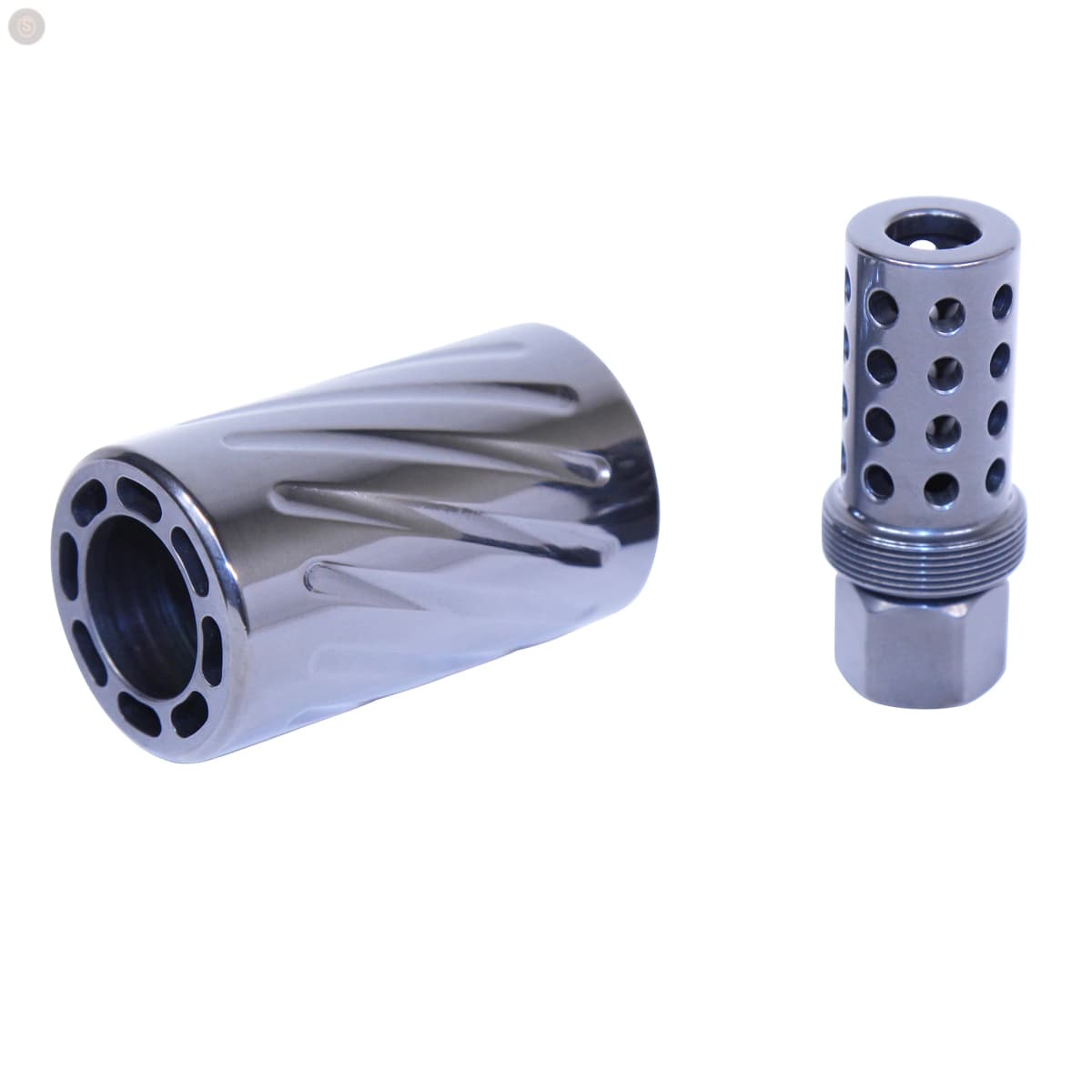 AR-15 Muzzle Compensator w/QD Blast Shield (Black Chrome)