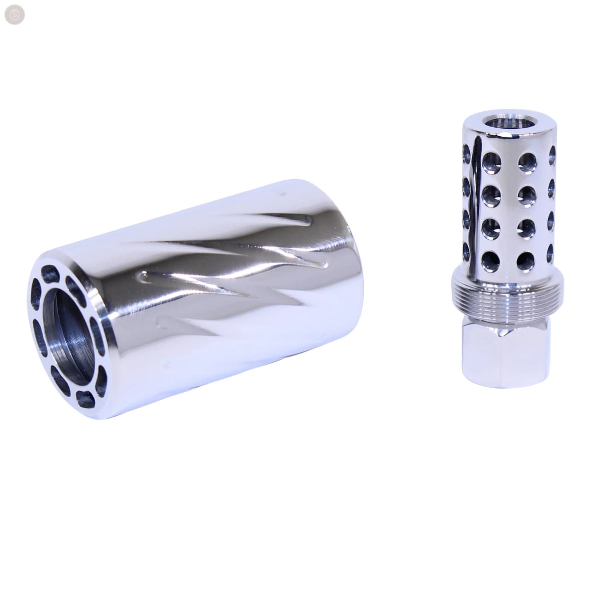 AR-15 Muzzle Compensator w/QD Blast Shield (High Polish)