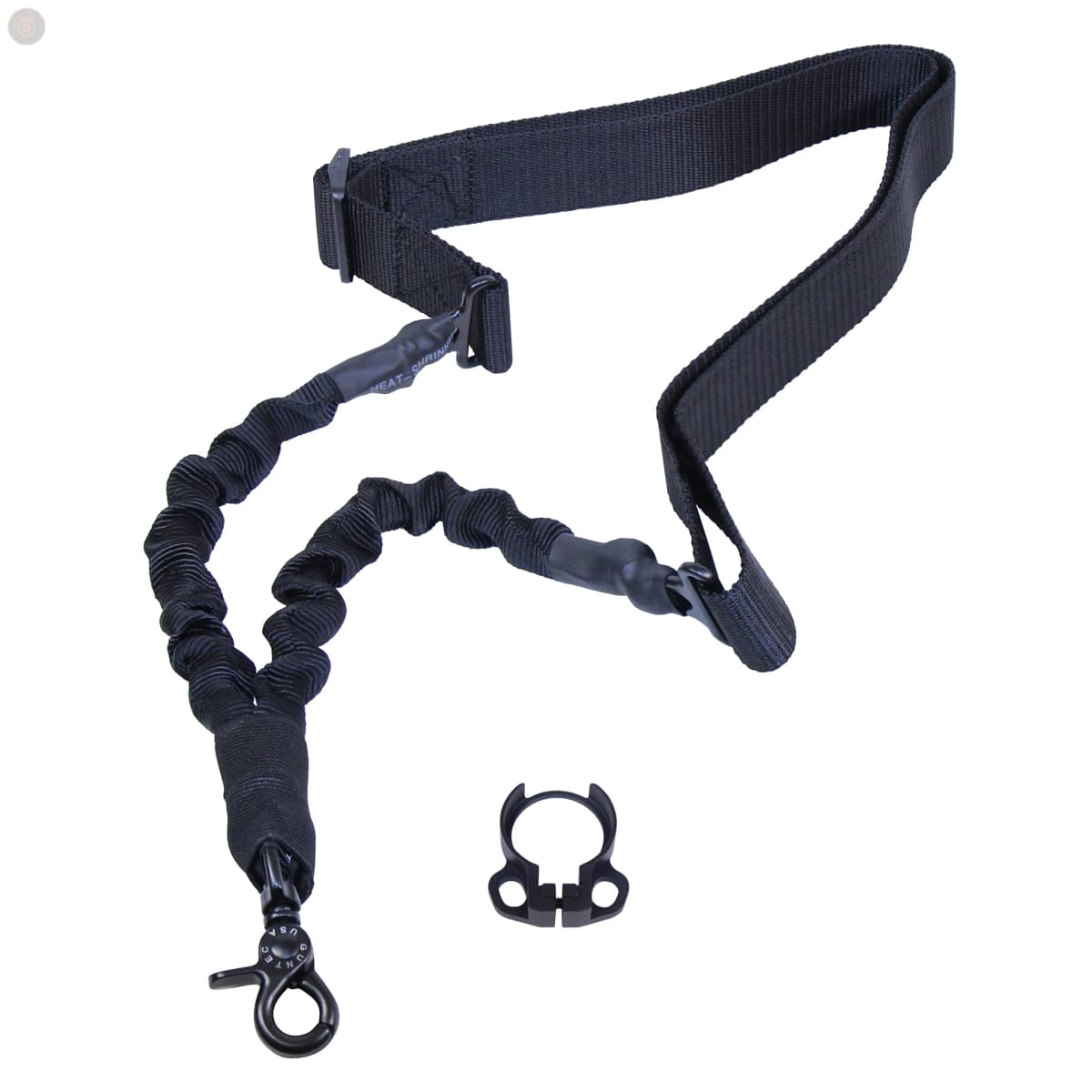 Single-Point Bungee Sling with QD Snap Hook & Ambidextrous Adapter Combo (Black)