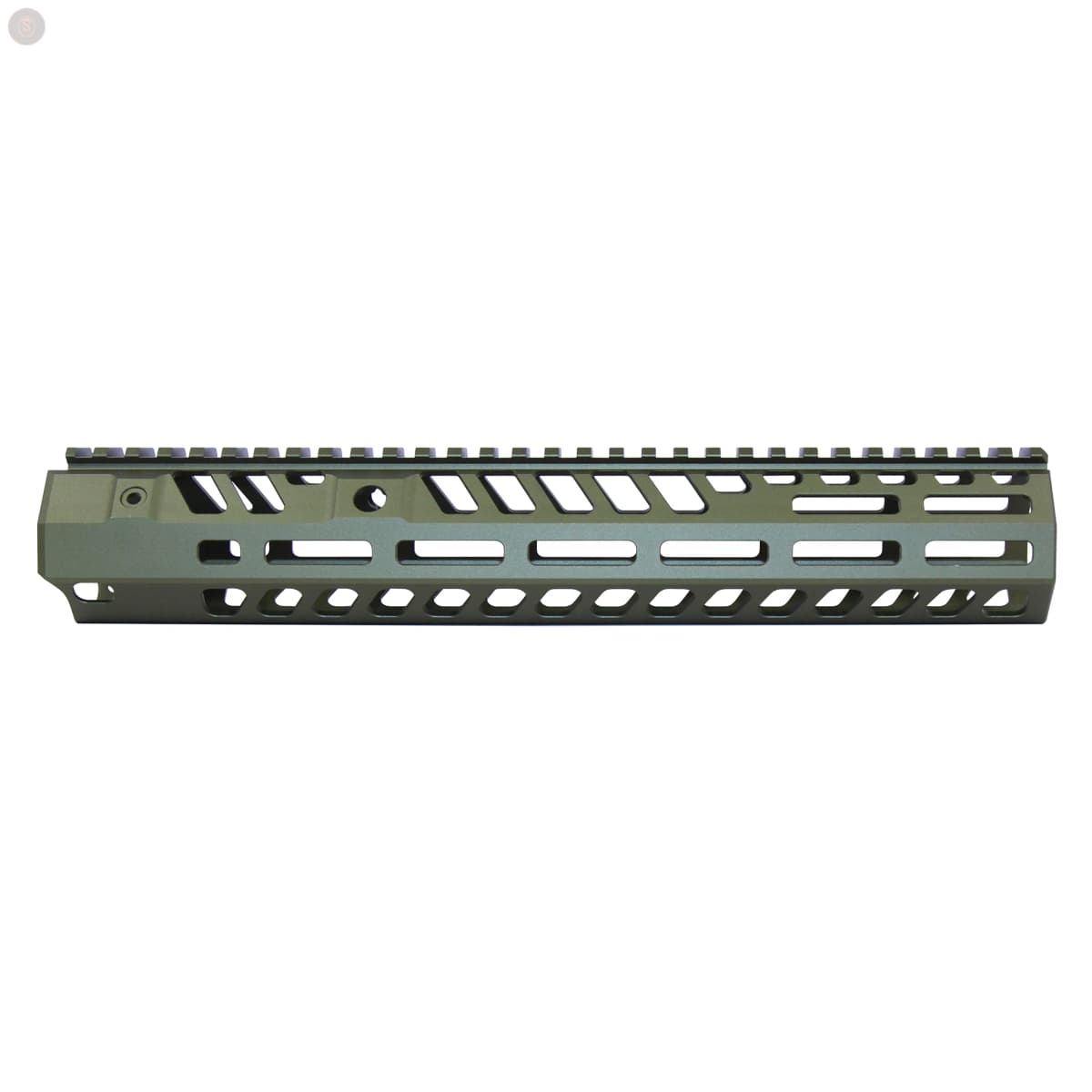 AR-15 12" M-LOK Free-Float Handguard, Suppressor-Compatible (Anodized Green)