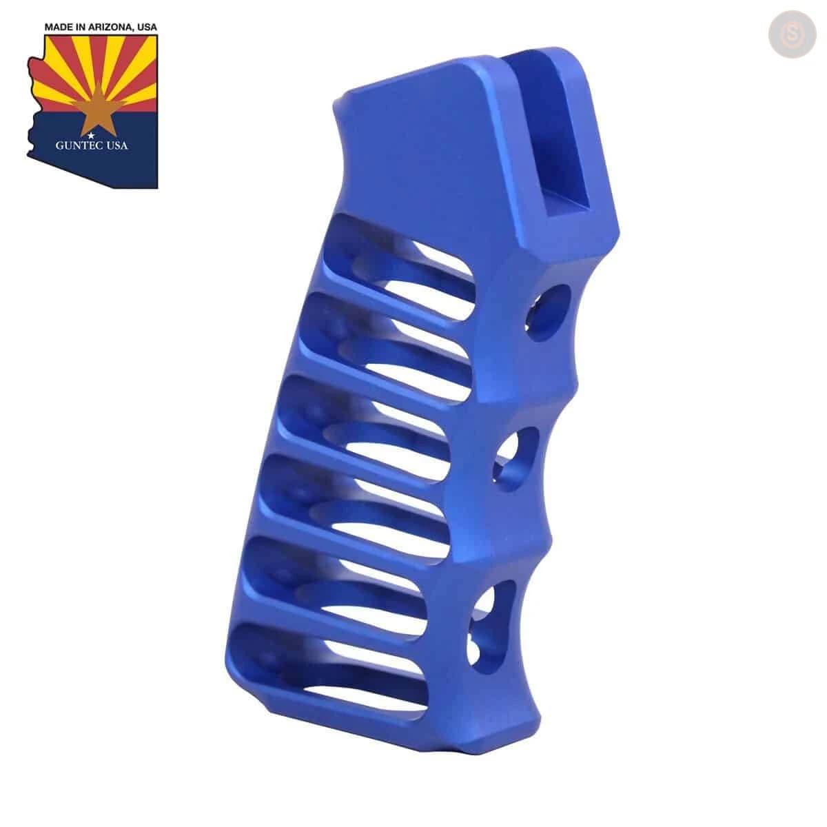 AR-15 Skeletonized Aluminum Pistol Grip (Anodized Blue)
